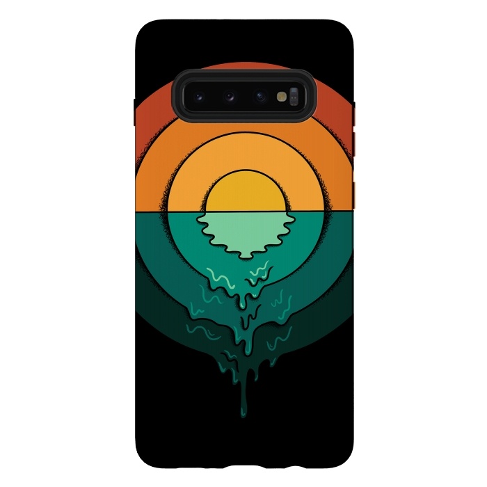 Galaxy S10 plus StrongFit Melted Circles by Coffee Man