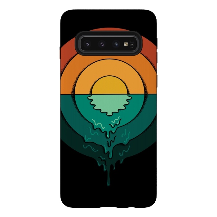 Galaxy S10 StrongFit Melted Circles by Coffee Man