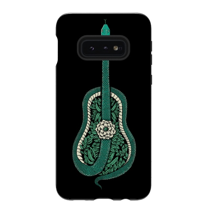 Galaxy S10e StrongFit Snake Guitar by Coffee Man