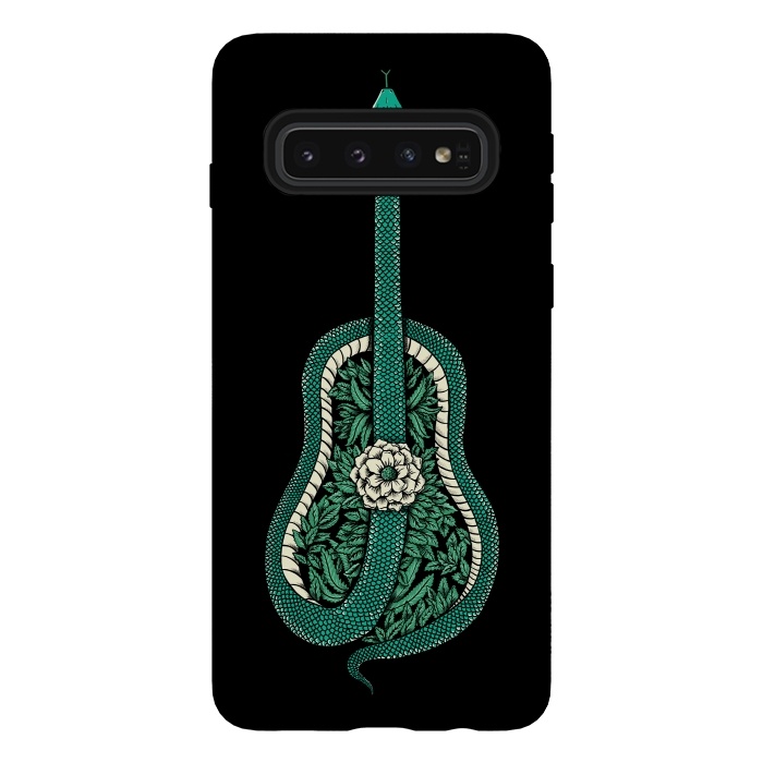 Galaxy S10 StrongFit Snake Guitar by Coffee Man