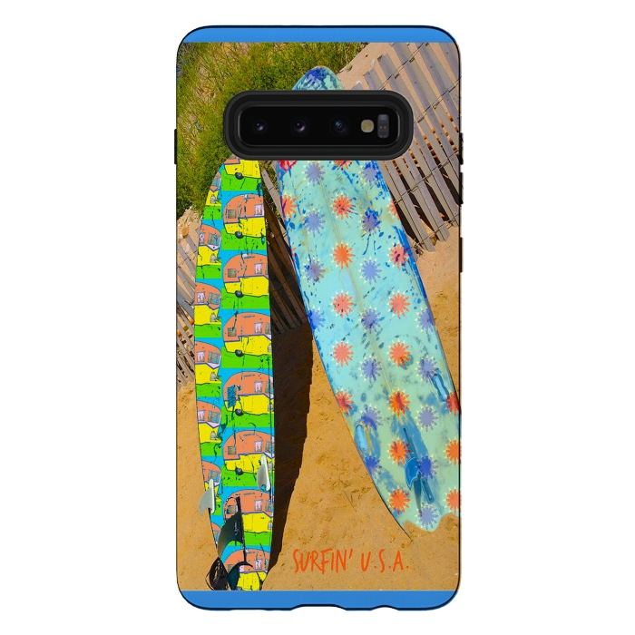Galaxy S10 plus StrongFit Surfin USA by Bettie * Blue