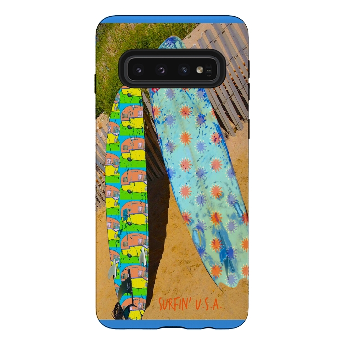 Galaxy S10 StrongFit Surfin USA by Bettie * Blue
