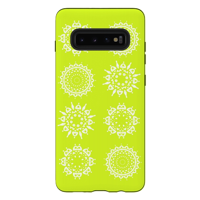 Galaxy S10 plus StrongFit Oh Chartreuse! by Bettie * Blue