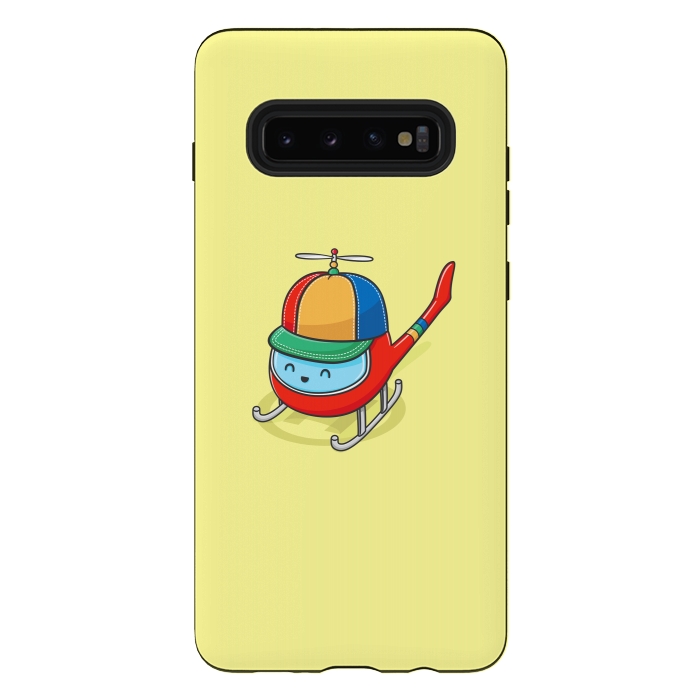 Galaxy S10 plus StrongFit Happy Copter by Xylo Riescent