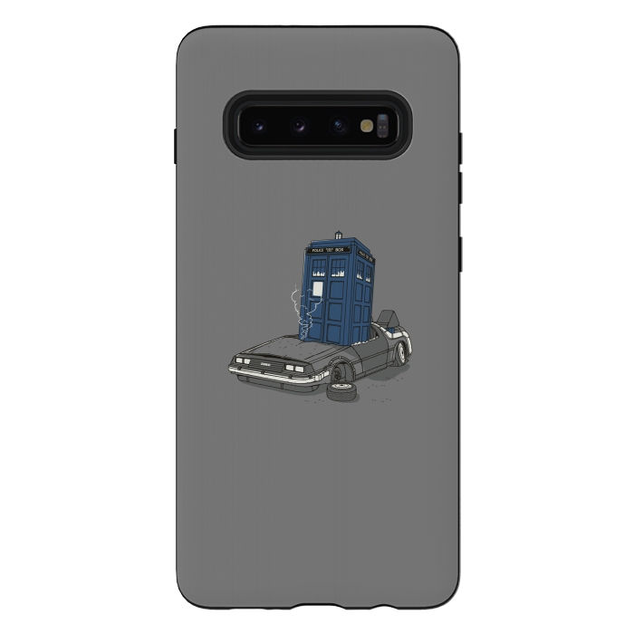 Galaxy S10 plus StrongFit Stuck in the future by Xylo Riescent