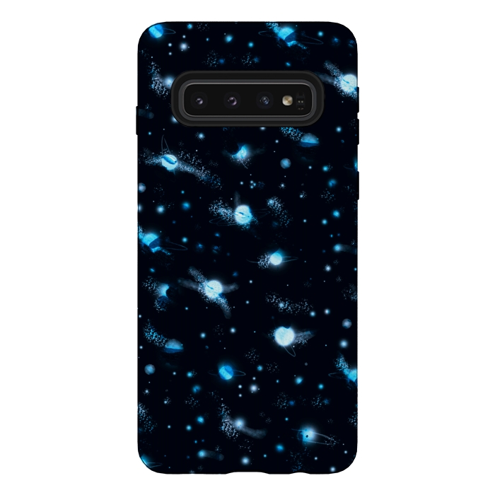 Galaxy S10 StrongFit marble night sky by Laura Grant