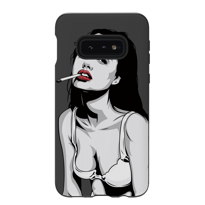 Galaxy S10e StrongFit Red lips by Roland Banrévi