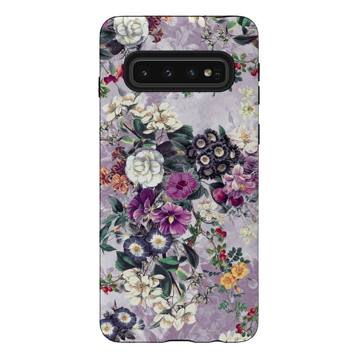 Galaxy S10 StrongFit Floral Pattern by Riza Peker