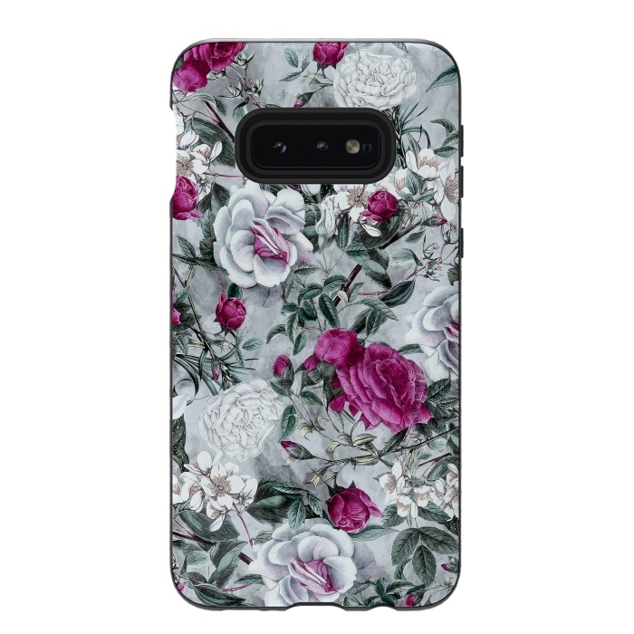 Galaxy S10e StrongFit Floral Pattern V by Riza Peker