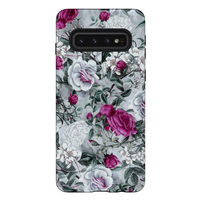 Galaxy S10 StrongFit Floral Pattern V by Riza Peker