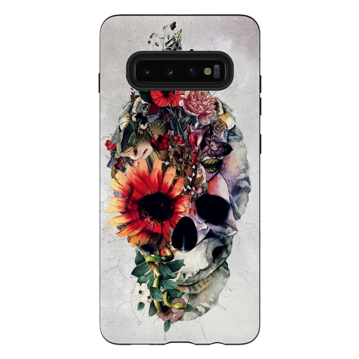 Galaxy S10 plus StrongFit Two Face Skull by Riza Peker