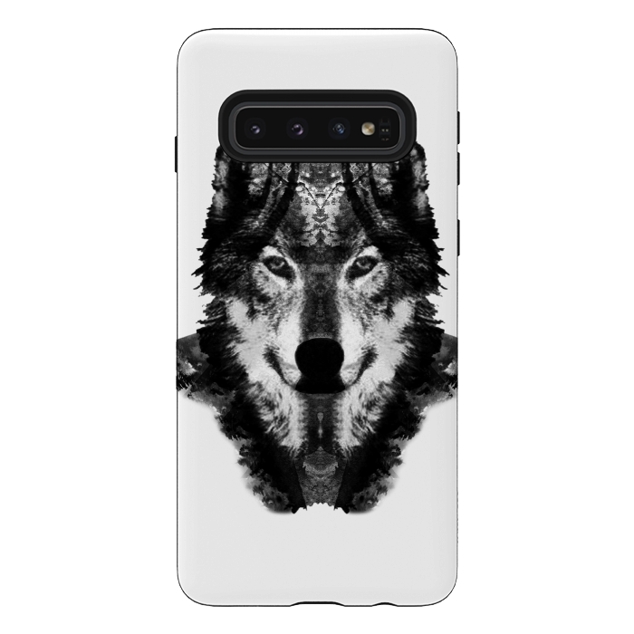 Galaxy S10 StrongFit The Black Forest Wolf  by Rui Faria
