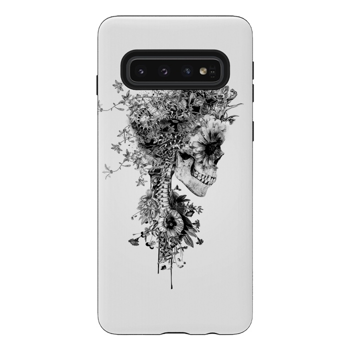 Galaxy S10 StrongFit Skull BW by Riza Peker