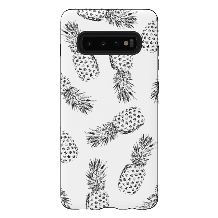 Galaxy S10 plus StrongFit Pineapples black and white by Rui Faria