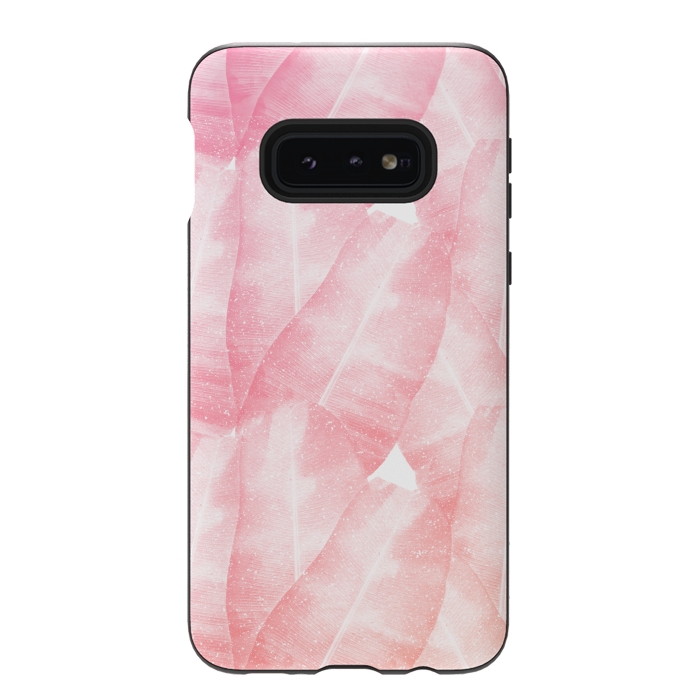 Galaxy S10e StrongFit banana leaves pink by Rui Faria