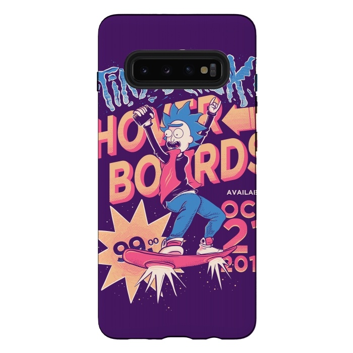 Galaxy S10 plus StrongFit Tiny rick hoverboards by Ilustrata
