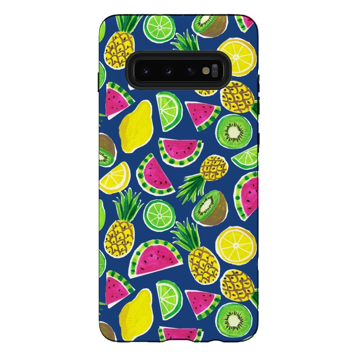 Galaxy S10 plus StrongFit painted fruit salad by Laura Grant