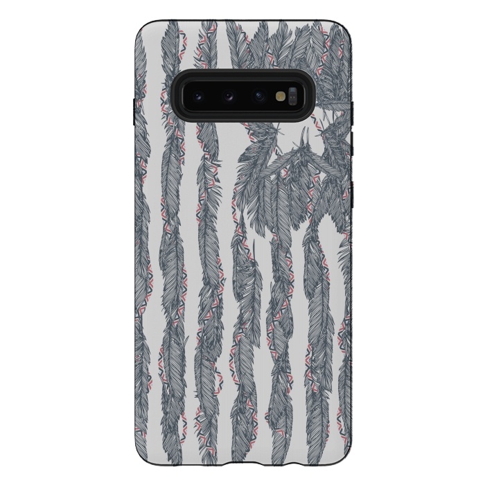 Galaxy S10 plus StrongFit America Feather Flag by Sitchko