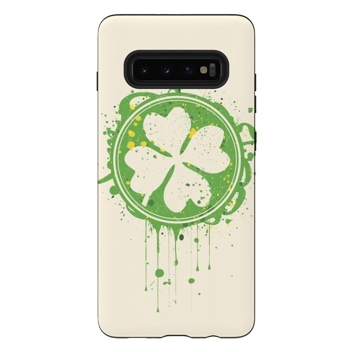Galaxy S10 plus StrongFit Patrick's clover by Sitchko