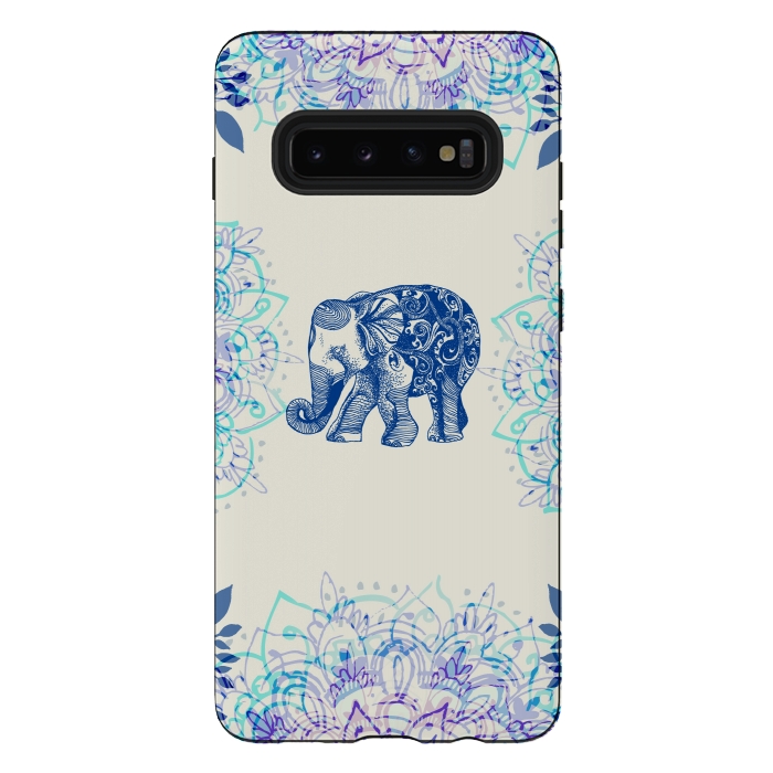 Galaxy S10 plus StrongFit Pretty Little Elephant  by Rose Halsey