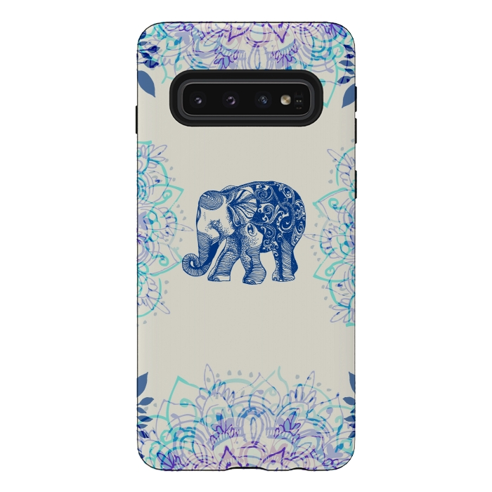 Galaxy S10 StrongFit Pretty Little Elephant  by Rose Halsey