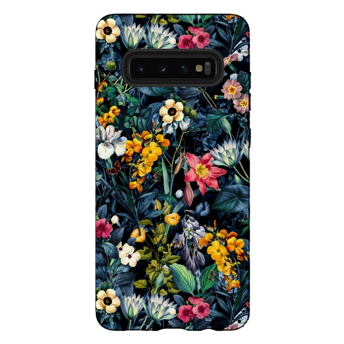 Tropical snake and flowers Samsung S10 Case