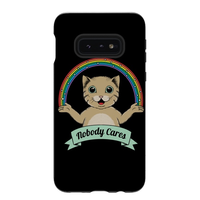 Galaxy S10e StrongFit Nobody Cares by Coffee Man