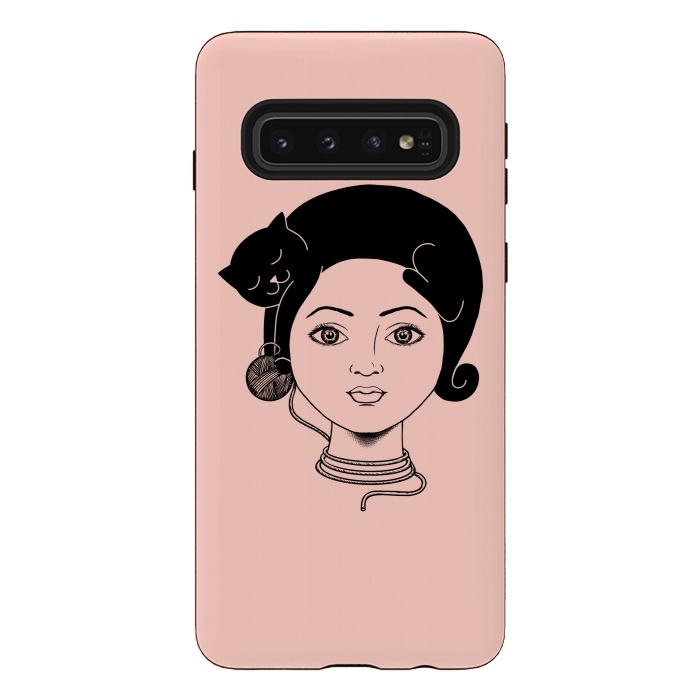Galaxy S10 StrongFit Cat Lady by Coffee Man