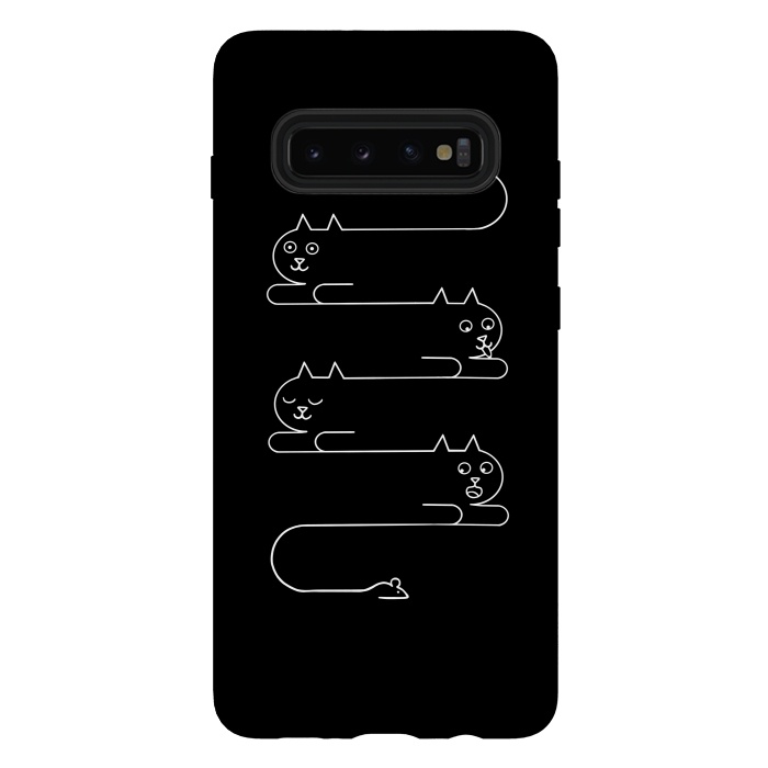 Galaxy S10 plus StrongFit Cats Line by Coffee Man