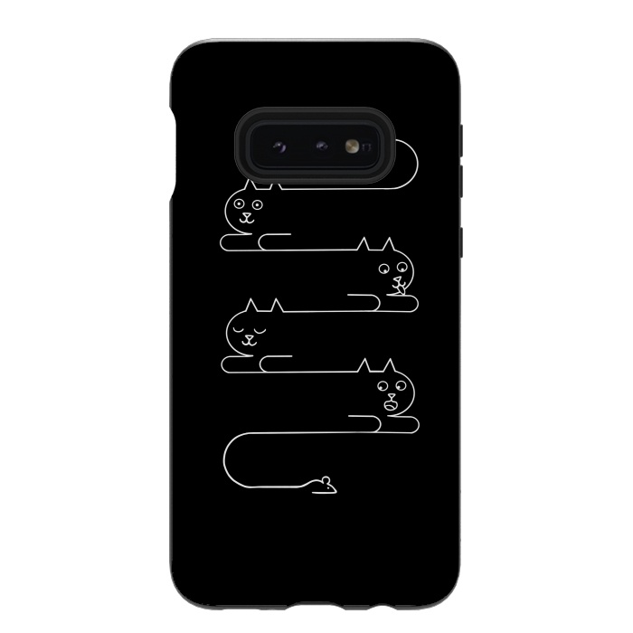 Galaxy S10e StrongFit Cats Line by Coffee Man