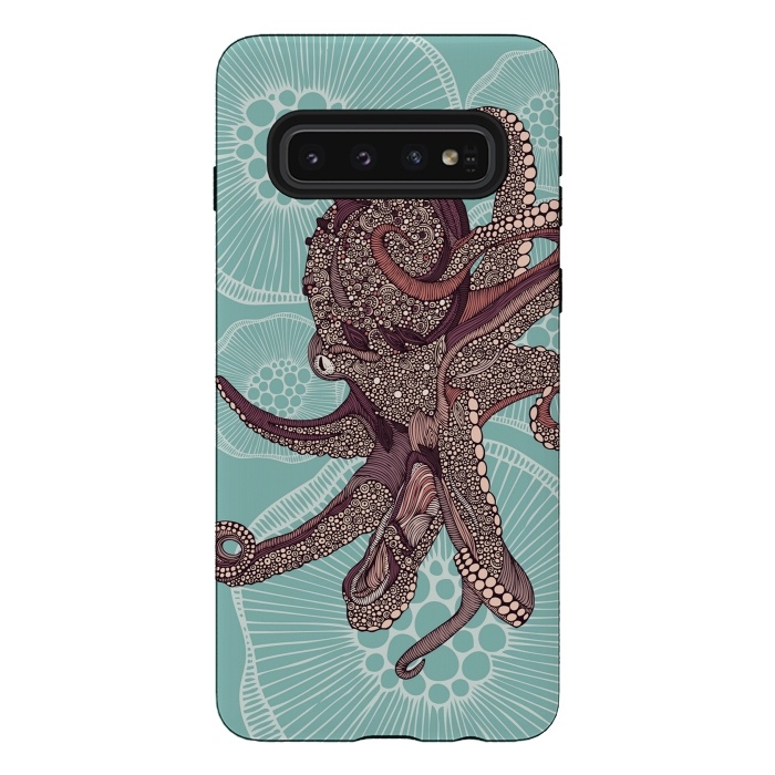 Galaxy S10 StrongFit Octopus by Valentina Harper