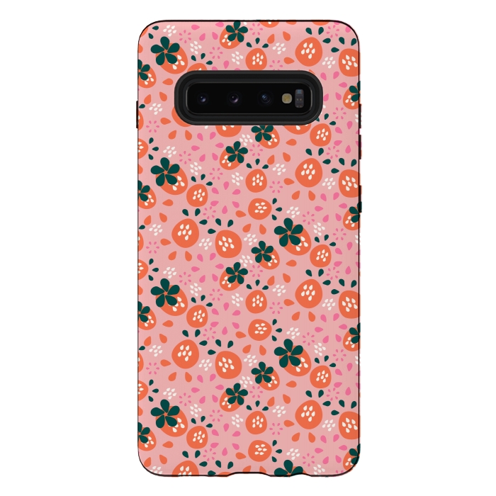 Galaxy S10 plus StrongFit Fresh Strawberries by Edith May