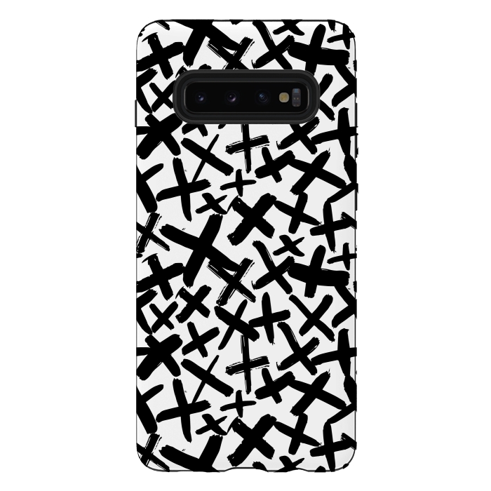 Galaxy S10 plus StrongFit Black and white kisses by Laura Grant