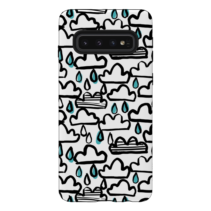 Galaxy S10 StrongFit Rain clouds by Laura Grant