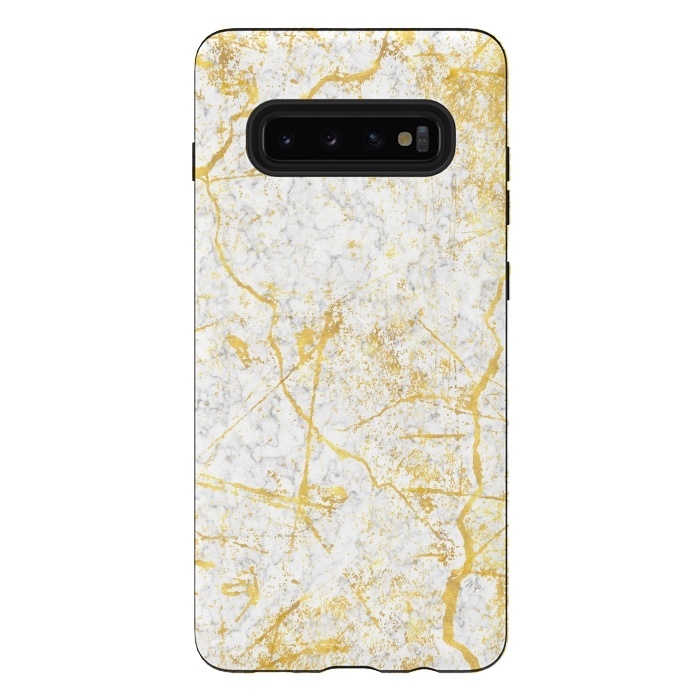 Galaxy S10 plus StrongFit Golden Marble by Martina