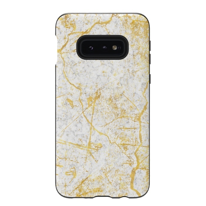 Galaxy S10e StrongFit Golden Marble by Martina