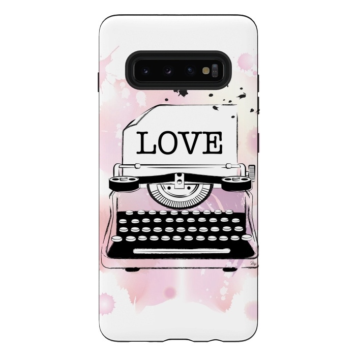 Galaxy S10 plus StrongFit Love Typewriter by Martina