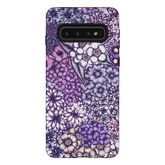 Galaxy S10 StrongFit Faded Blossoms by ECMazur 