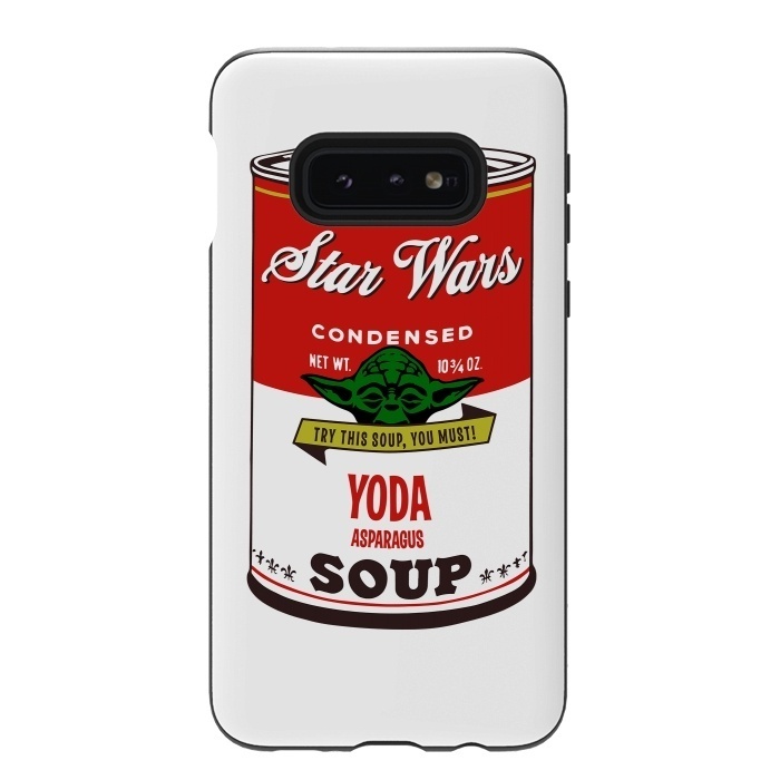 Galaxy S10e StrongFit Star Wars Campbells Soup Yoda by Alisterny