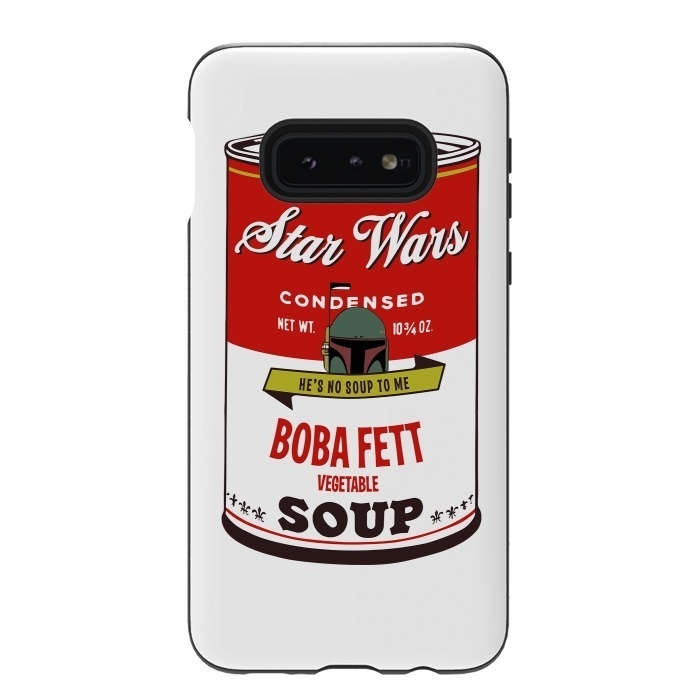 Galaxy S10e StrongFit Star Wars Campbells Soup Boba Fett by Alisterny