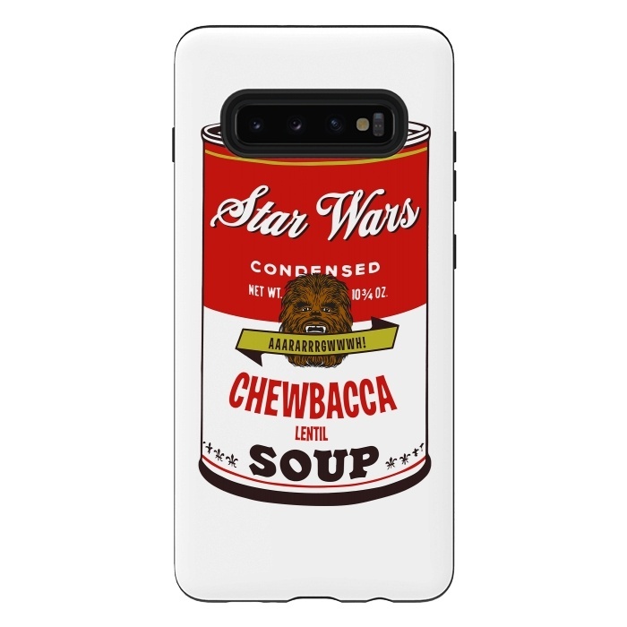 Galaxy S10 plus StrongFit Star Wars Campbells Soup Chewbacca by Alisterny