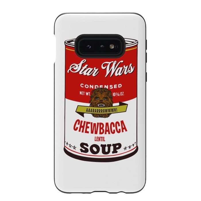 Galaxy S10e StrongFit Star Wars Campbells Soup Chewbacca by Alisterny