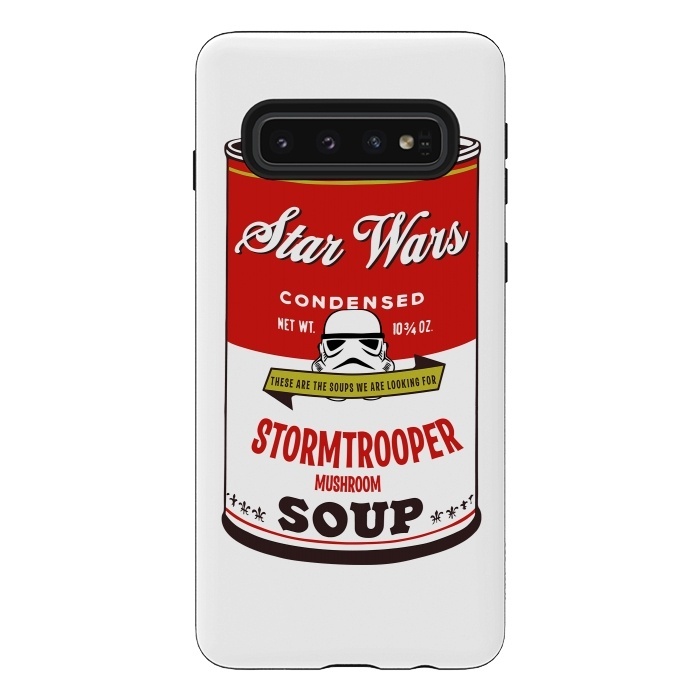 Galaxy S10 StrongFit Star Wars Campbells Soup Stormtrooper by Alisterny