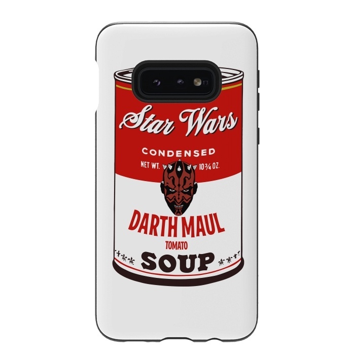 Galaxy S10e StrongFit Star Wars Campbells Soup Darth Maul by Alisterny