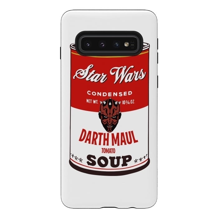 Galaxy S10 StrongFit Star Wars Campbells Soup Darth Maul by Alisterny