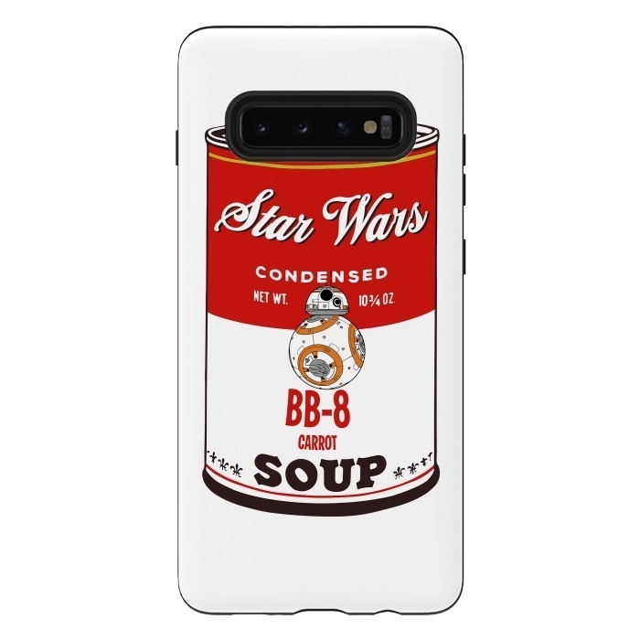Galaxy S10 plus StrongFit Star Wars Campbells Soup BB-8 by Alisterny