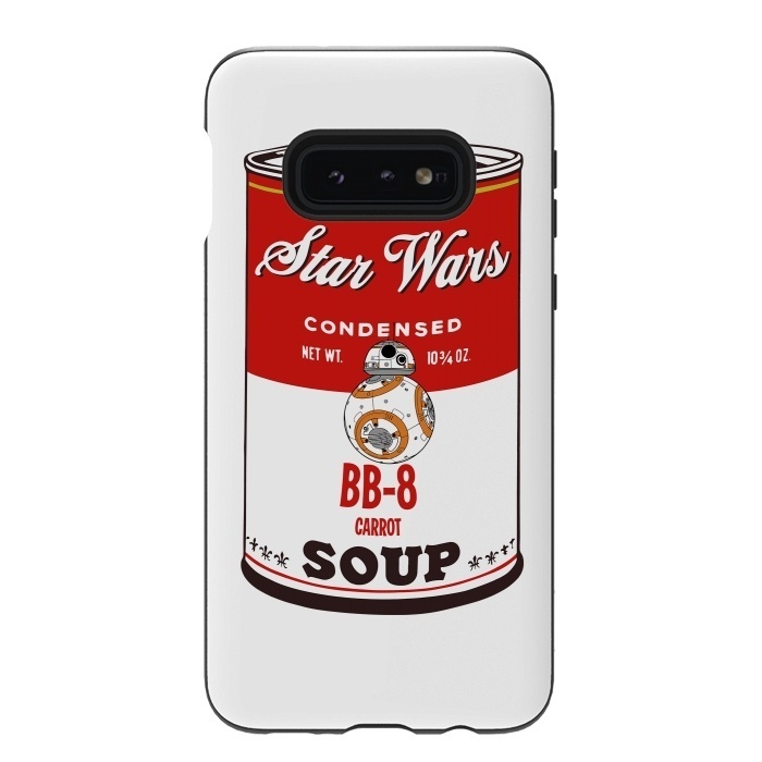 Galaxy S10e StrongFit Star Wars Campbells Soup BB-8 by Alisterny
