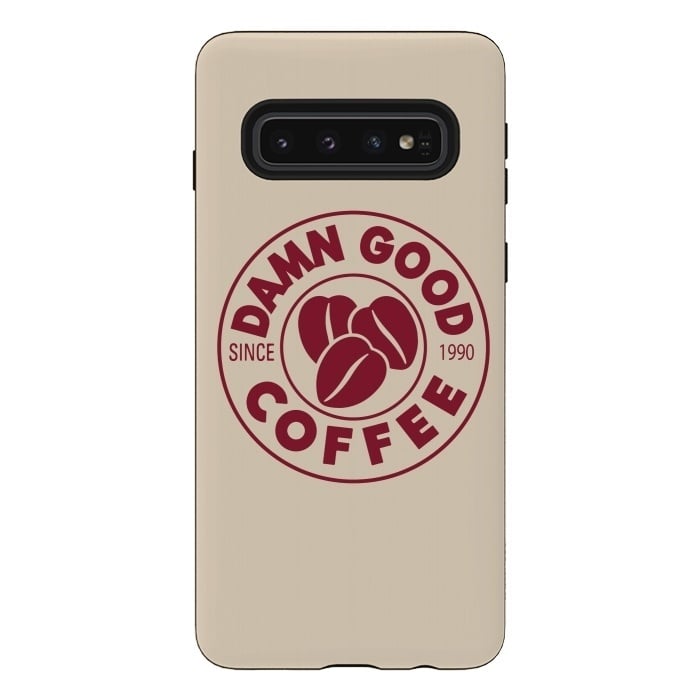 Galaxy S10 StrongFit Twin Peaks Damn Good Coffee Costa by Alisterny