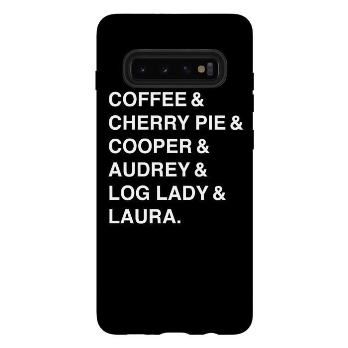 Galaxy S10 plus StrongFit Twin Peaks Coffee & Cherry  by Alisterny