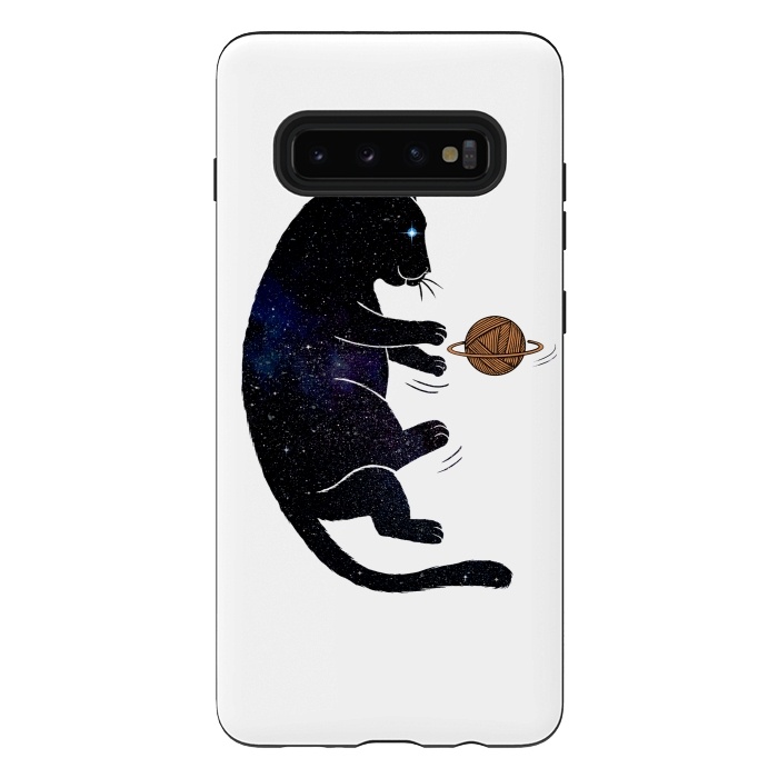 Galaxy S10 plus StrongFit Cat Universe by Coffee Man